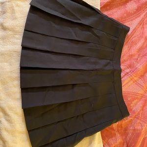 American Apparel Black Pleated Tennis Skirt
